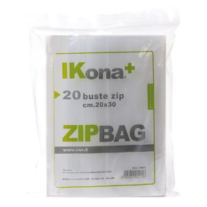 Sacchetti Zip - 10 x 20 cm - PE - trasparente - CWR - conf. 20 pezzi - immagine 1