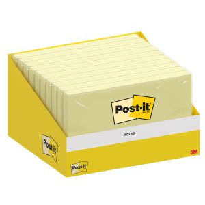 Blocco foglietti Post it®  - 76 x 127 mm - Giallo canary - 100 fogli - Post it® - conf. 10 blocchi - immagine 1