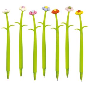 Penne a sfera Daisy Pen Flexi - con fusto flessibile - fantasie assortite - Lebez - expo 36 pezzi - immagine 2