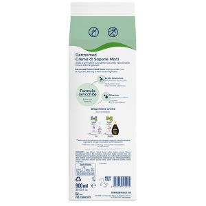Ricarica crema di sapone mani - carton box - 900 ml - aloe - Dermomed - immagine 2