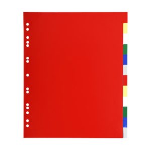 Separatore neutro a 12 tacche - PPL - colori assortiti - A4 Maxi - Exacompta - immagine 1