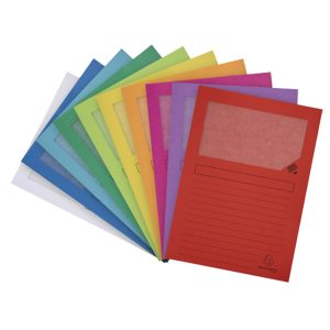 Cartellina a L Forever - con finestra - 130g - 22 x 31 cm - colori assortiti - Exacompta - conf. 10 pezzi - immagine 2