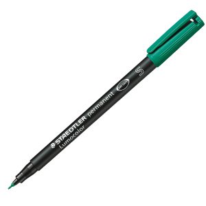 Pennarello Lumocolor Permanent 313 - punta 0,4 mm - verde - Staedtler - immagine 1
