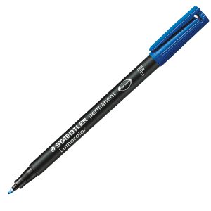 Pennarello Lumocolor Permanent 318 - punta 0,6 mm - blu - Staedtler - immagine 1