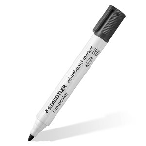 Pennarelli Lumocolor whiteboard 351 - punta tonda - tratto 2 mm - nero - Staedtler - immagine 1