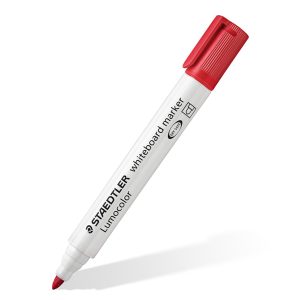 Pennarelli Lumocolor whiteboard 351 - punta tonda - tratto 2 mm - rosso - Staedtler - immagine 1