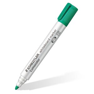 Pennarelli Lumocolor whiteboard 351 - punta tonda - tratto 2 mm - verde - Staedtler - immagine 1