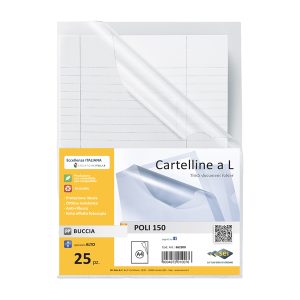 Cartelline a L Poli 150 - PPL - buccia - 21 x 29,7 cm - trasparente - Sei Rota - conf. 25 pezzi - immagine 1