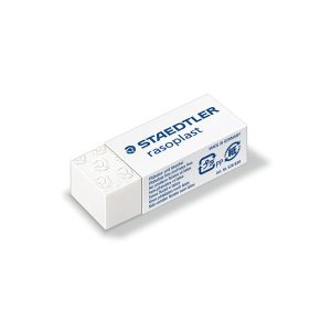 Gomma Rasoplast - 43 x19 x13 mm - per matita - bianca - Staedtler - conf. 30 pezzi - immagine 1