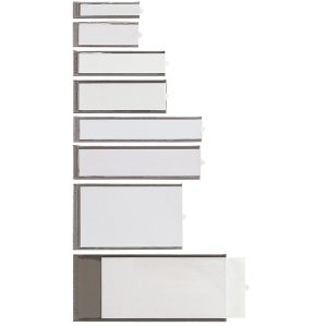 Portaetichette adesivo Ies B1 - 16 x 63 mm - grigio - Sei Rota - conf. 10 pezzi - immagine 1