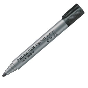 Marcatore Lumocolor Flipchart 356 - a base d'acqua - punta tonda 2 mm - nero - Staedtler - immagine 1