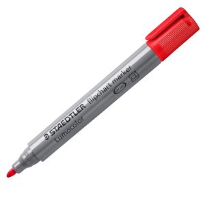 Marcatore Lumocolor Flipchart 356 - a base d'acqua - punta tonda 2 mm - rosso - Staedtler - immagine 1