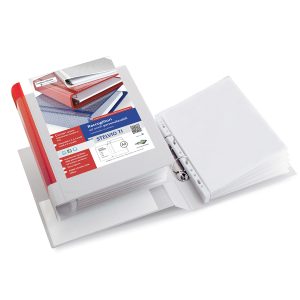 Raccoglitore personalizzabile Stelvio TI - 2 anelli a D 50 mm - dorso 7,5 cm - 22 x 30 cm - bianco - Sei Rota - immagine 1