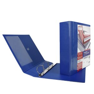 Raccoglitore personalizzabile Stelvio TI - 4 anelli a D 25 mm - dorso 4 cm - 22 x 30 cm - blu - Sei Rota - immagine 1
