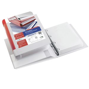 Raccoglitore personalizzabile Stelvio TI - 4 anelli a D 50 mm - dorso 7,5 cm - 22 x 30 cm - bianco - Sei Rota - immagine 1