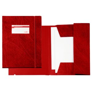 Cartellina 3 lembi Archivio 3L F - con elastico - Colpan® - 25 x 35 cm - rosso - Sei Rota - immagine 1