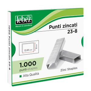 Punti KH - 23/10 - alti spessori - acciaio zincato - metallo - Lebez - conf. 1000 pezzi - immagine 1