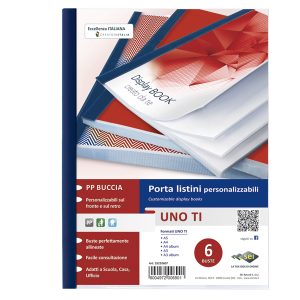 Portalistini personalizzabile Uno TI - 22 x 30 cm - 6 buste - blu - Sei Rota - immagine 1