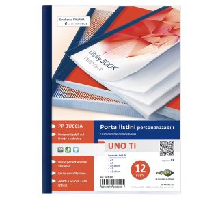 Portalistini personalizzabile Uno TI - 22 x 30 cm - 12 buste - blu - Sei Rota - immagine 1