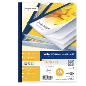Portalistini personalizzabile Uno TI - 22 x 30 cm - 36 buste - blu - Sei Rota - immagine 1