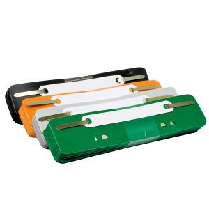 Pressini fermafogli - con linguette in metallo - 38 x 150 mm - colori assortiti - Lebez - conf. 250 pezzi - immagine 1