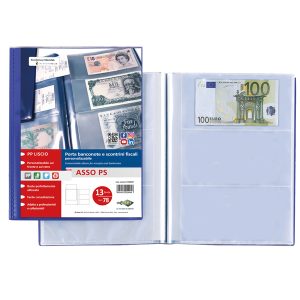 Porta scontrini e banconote Asso PS - 21 x 29.7 cm - blu - Sei Rota - immagine 2