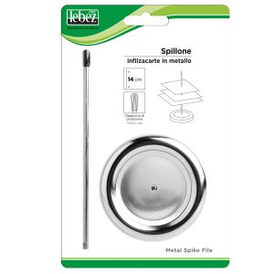 Spillone infilzacarte - con cappuccio - metallo - Lebez - immagine 1