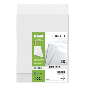Buste a sacco Soft - PPL - 5,4x8,6 cm - liscio - trasparente - Sei Rota - conf. 100 pezzi - immagine 1
