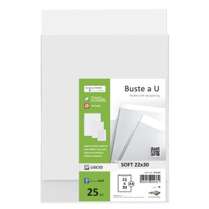 Buste a sacco Soft - PPL - 22 x 30 cm - liscio - trasparente - Sei Rota - conf. 25 pezzi - immagine 1