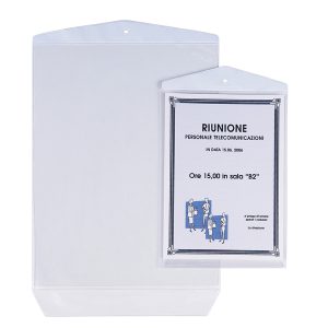 Buste Porta Avvisi Appendicartello - PVC - 23 x 33 cm - Sei Rota - conf. 10 pezzi - immagine 1