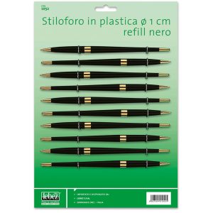 Penna ricambio con refill - diametro 10 mm - nero - Lebez - conf. 10 pezzi - immagine 1