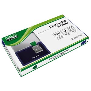 Cuscinetto per timbri - 16,5 x 9 cm - blu - Lebez - immagine 1
