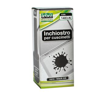 Inchiostro per cuscinetti - 30 ml - senza olio - nero - Lebez - immagine 1