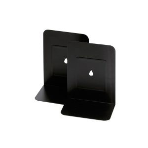 Coppia reggilibri - 13,5 x 17,5 cm - metallo - nero - Lebez - immagine 1