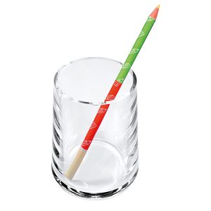 Portapenne a bicchiere - 7 x 10 cm - acrilico - trasparente - Lebez - immagine 1
