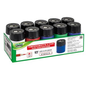 Temperamatite - 2 fori - con contenitore - Lebez - immagine 1
