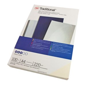 Copertine Traditional - A4 - 220 gr - cartoncino liscio - bianco - GBC - conf. 100 pezzi - immagine 1