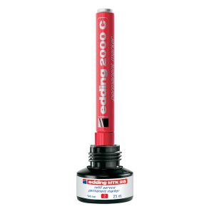 Marcatore permanente Edding 2000c  - punta tonda 1,5 - 3 mm - rosso - Edding - immagine 2