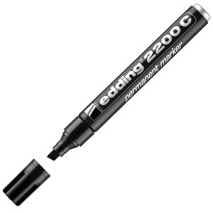 Marcatore permanente Edding 2200c - punta a scalpello - 1,5 - 5,0 mm - nero - Edding - immagine 1