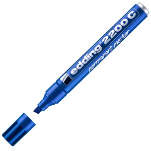Marcatore permanente Edding 2200c - punta a scalpello - 1,5 - 5 mm - blu - Edding - immagine 1