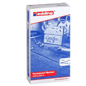 Marcatore permanente Edding 2200c - punta a scalpello - 1,5 - 5 mm - blu - Edding - immagine 2