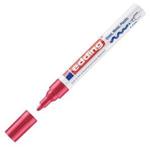 Marcatore permanente a vernice 750 - punta 2 - 4 mm - rosso - Edding - immagine 1