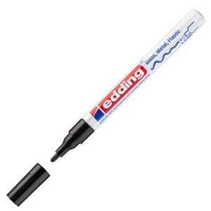 Marcatore permanente a vernice 751 - punta da 1,0 a 2,0mm - nero - Edding - immagine 1