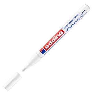 Marcatore  permanente a vernice 751 - punta 1 - 2 mm - bianco - Edding - immagine 1