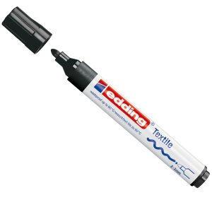Marcatore per tessuto 4500 - punta tonda 2 - 3 mm - nero - Edding - immagine 1
