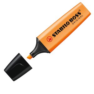 Evidenziatore Stabilo Boss Original - punta a scalpello - tratto 2 - 5 mm - arancio 54 - Stabilo - immagine 1