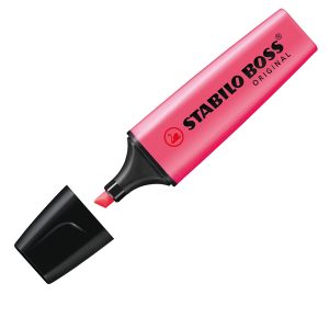 Evidenziatore Stabilo Boss Original - punta a scalpello - tratto 2 - 5 mm - rosa 56 - Stabilo - immagine 1