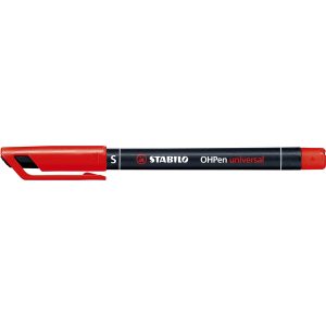 Pennarello OHPen universal permanente 841 - punta superfine 0,4 mm - rosso - Stabilo - immagine 1