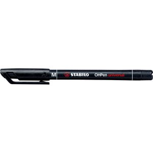Pennarello OHPen universal permanente 843 - punta media 1 mm - nero - Stabilo - immagine 1