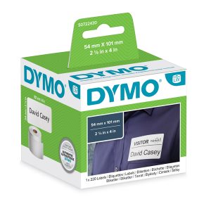 Rotolo 220 etichette LW - 990140 - spedizione/badge - 54 x 101 mm - bianco - Dymo - immagine 1